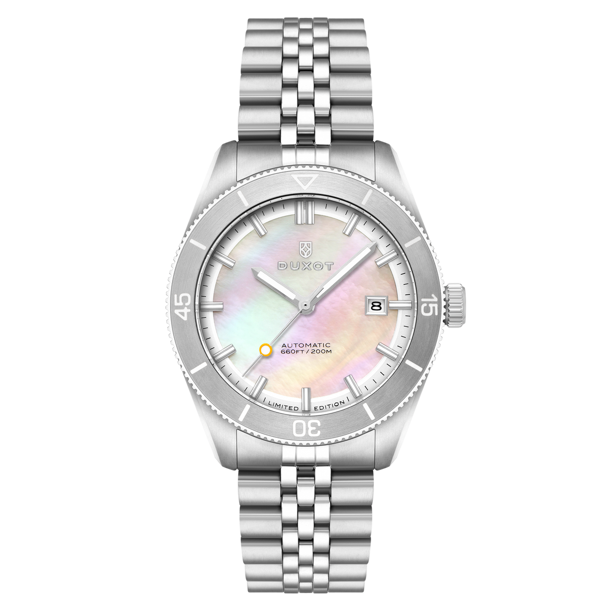 Duxot Men's 40mm Pacifico Automatic Lapidary Lmt Ed Gemstone Bracelet Watch