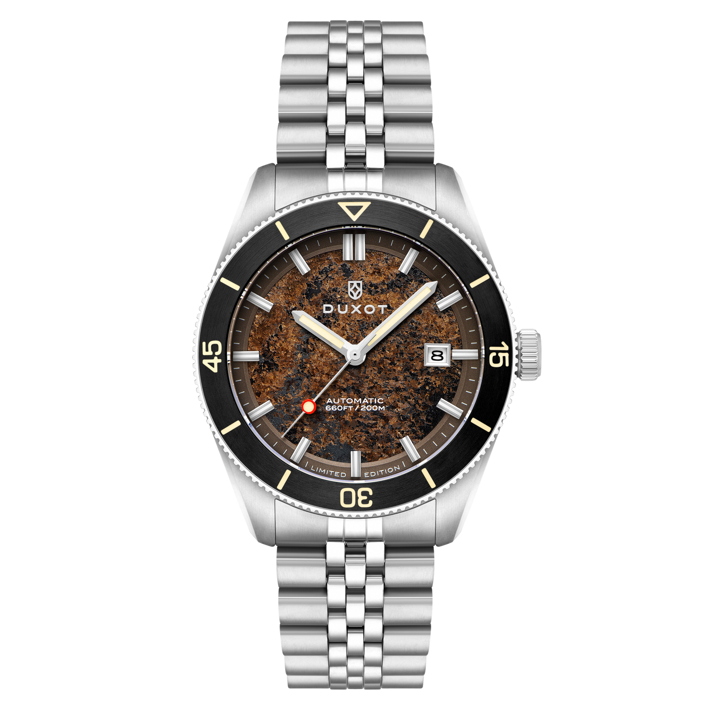 Duxot Men's 40mm Pacifico Automatic Lapidary Lmt Ed Gemstone Bracelet Watch