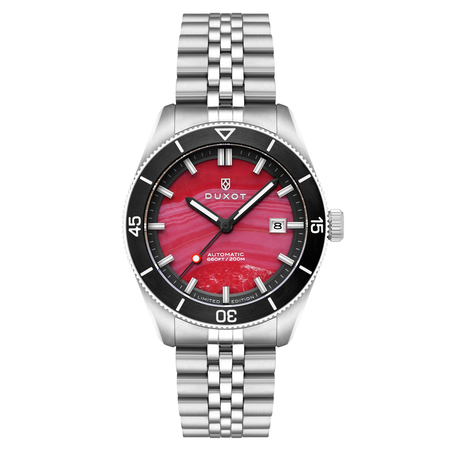 Duxot Men's 40mm Pacifico Automatic Lapidary Lmt Ed Gemstone Bracelet Watch