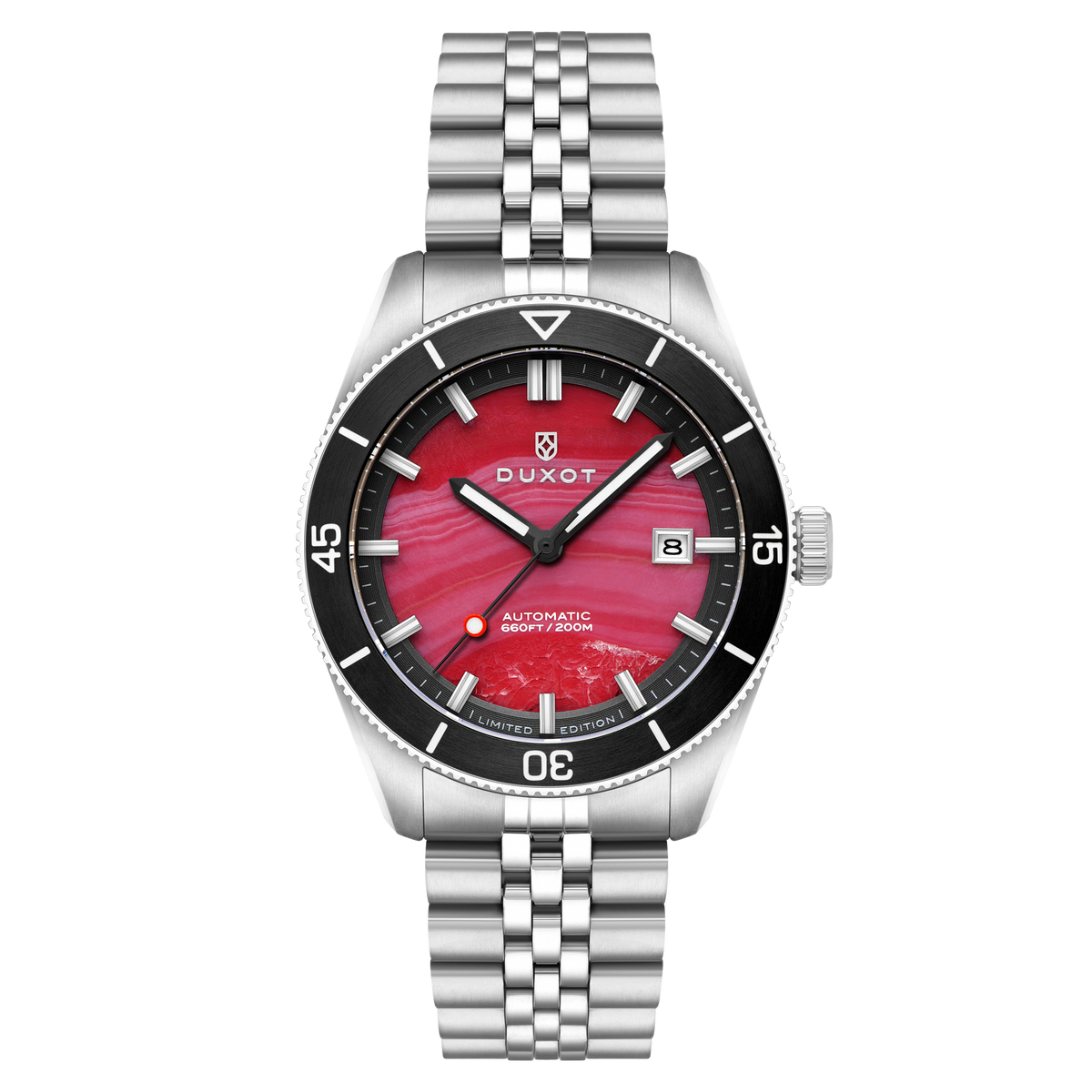 Duxot Men's 40mm Pacifico Automatic Lapidary Lmt Ed Gemstone Bracelet Watch