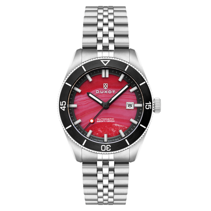 Duxot Men's 40mm Pacifico Automatic Lapidary Lmt Ed Gemstone Bracelet Watch