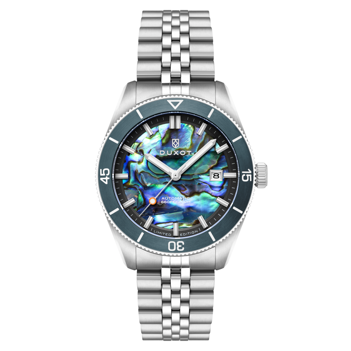 Duxot Men's 40mm Pacifico Automatic Lapidary Lmt Ed Gemstone Bracelet Watch