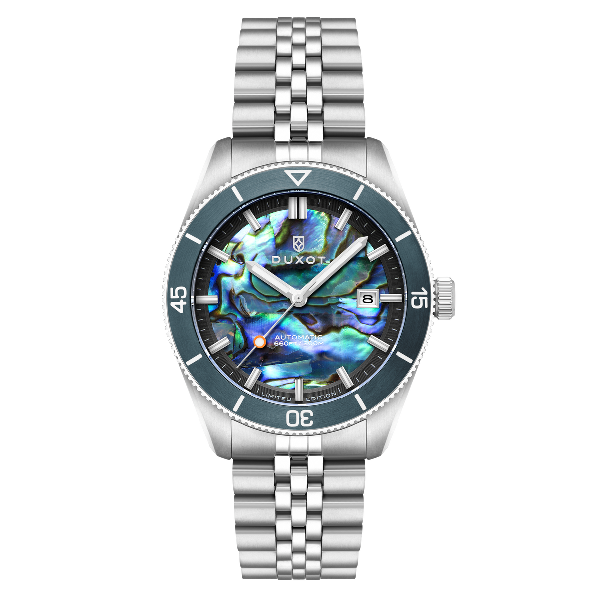 Duxot Men's 40mm Pacifico Automatic Lapidary Lmt Ed Gemstone Bracelet Watch
