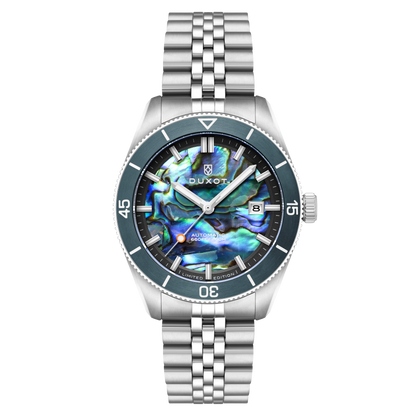 Duxot Men's 40mm Pacifico Automatic Lapidary Lmt Ed Gemstone Bracelet Watch