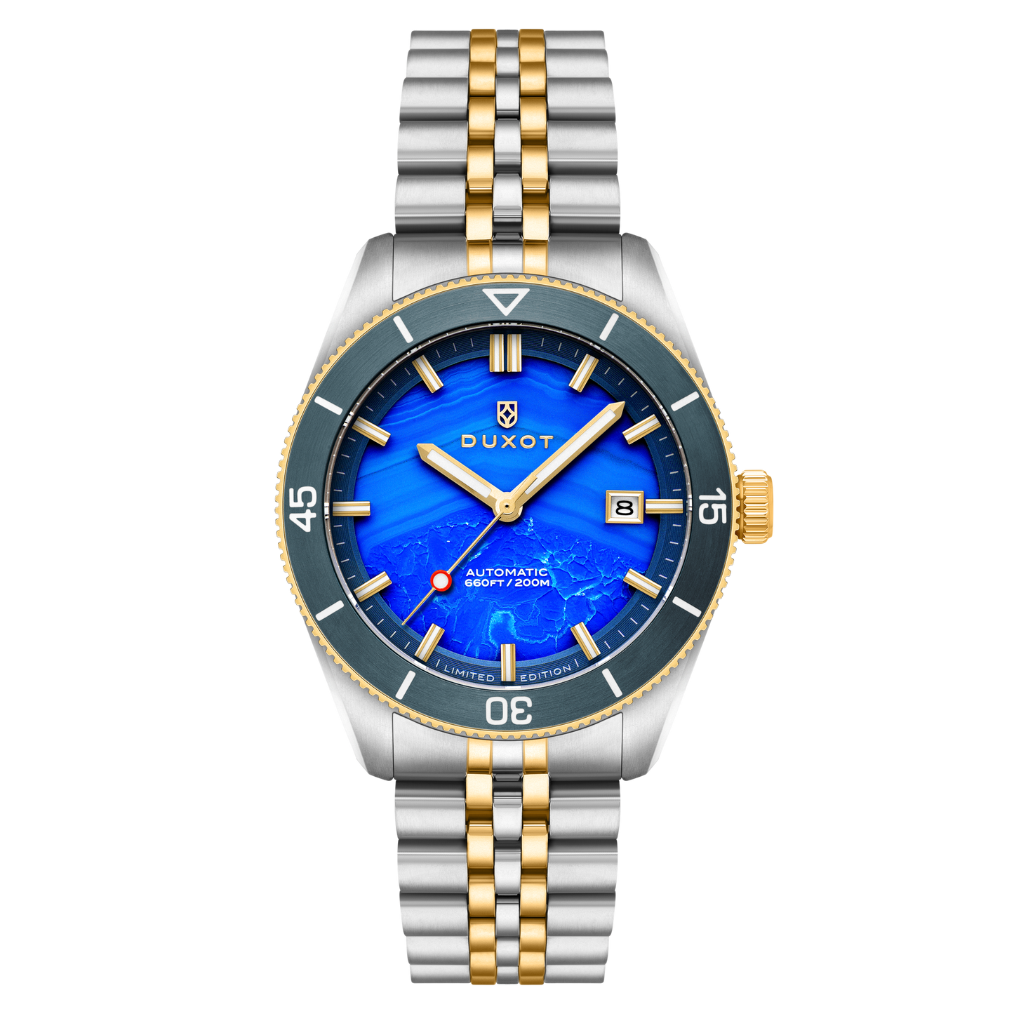 Duxot Men's 40mm Pacifico Automatic Lapidary Lmt Ed Gemstone Bracelet Watch