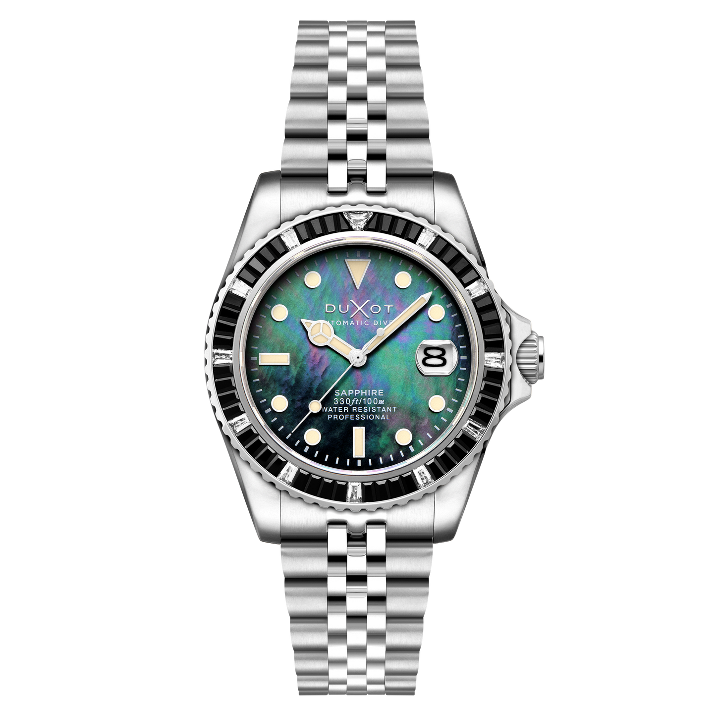 Duxot Men's 40mm Atlantica 40 Rainbow Automatic MOP Dial Bracelet Watch