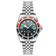 Duxot Men's 40mm Atlantica 40 Rainbow Automatic MOP Dial Crystal Bracelet Watch