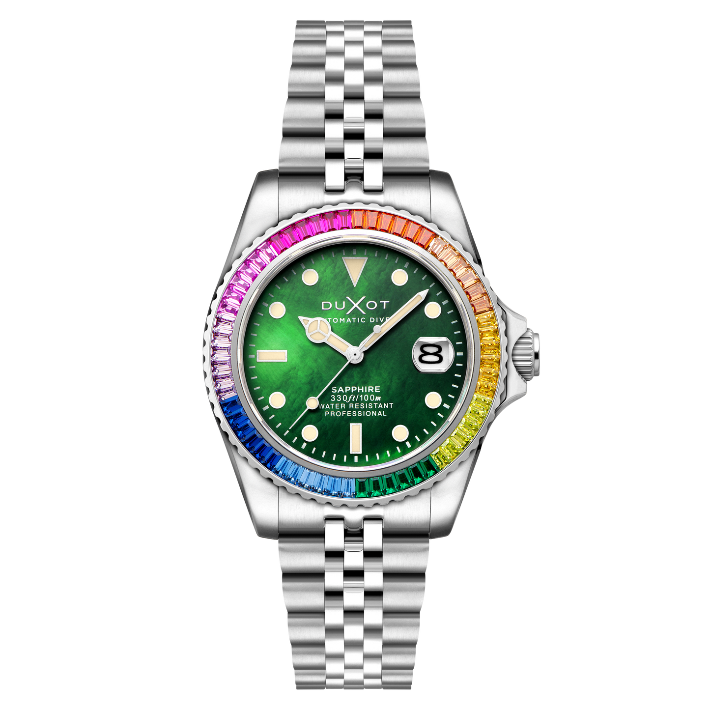 Duxot Men's 40mm Atlantica 40 Rainbow Automatic MOP Dial Bracelet Watch