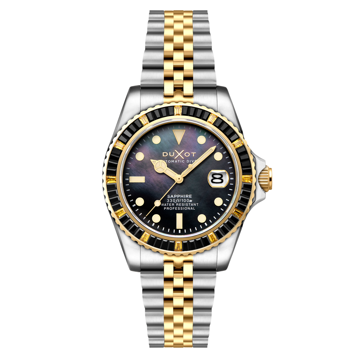 Duxot Men's 40mm Atlantica 40 Rainbow Automatic MOP Dial Bracelet Watch