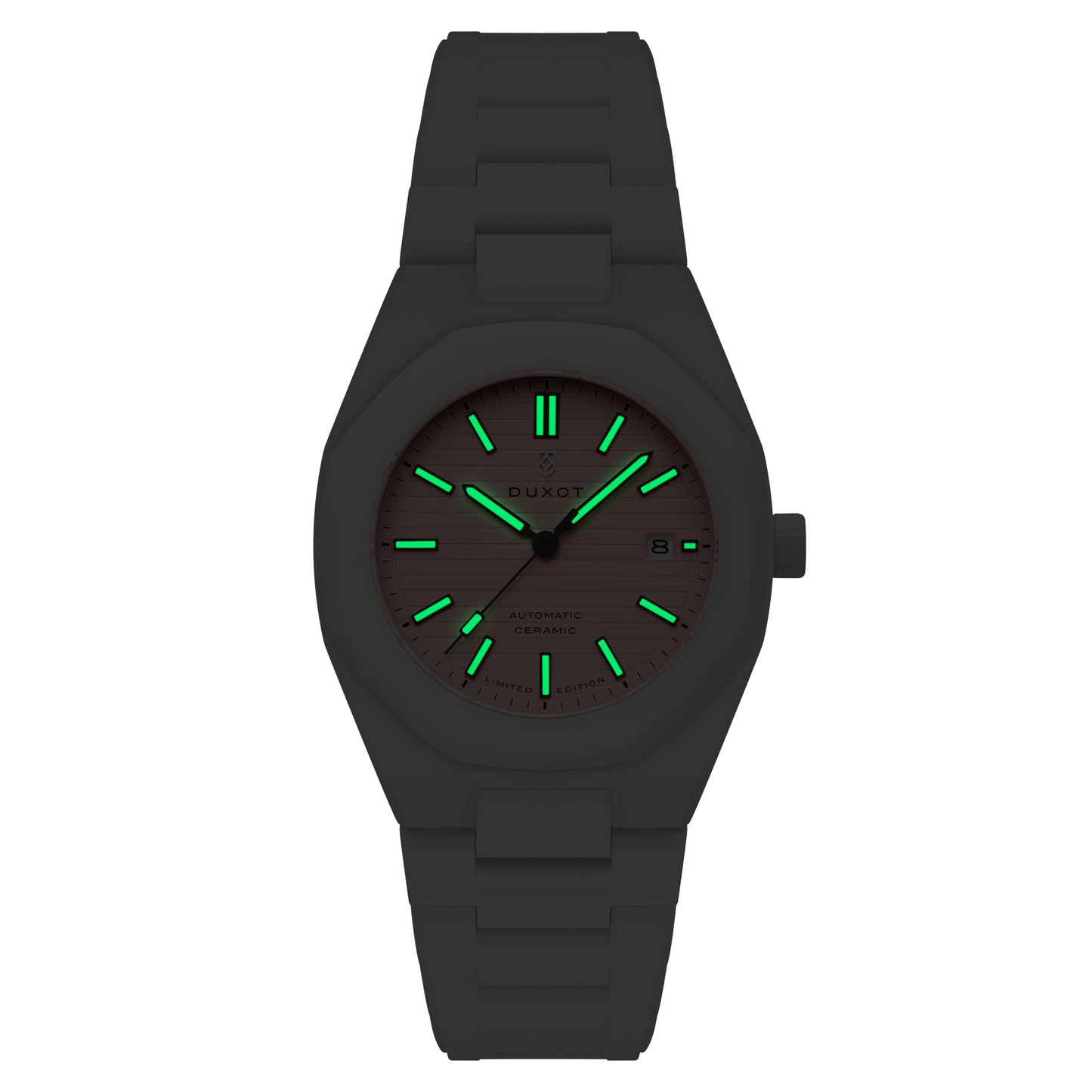 Duxot Men's 41mm Pamplona Automatic Lmt Ed Ceramic Bracelet Watch