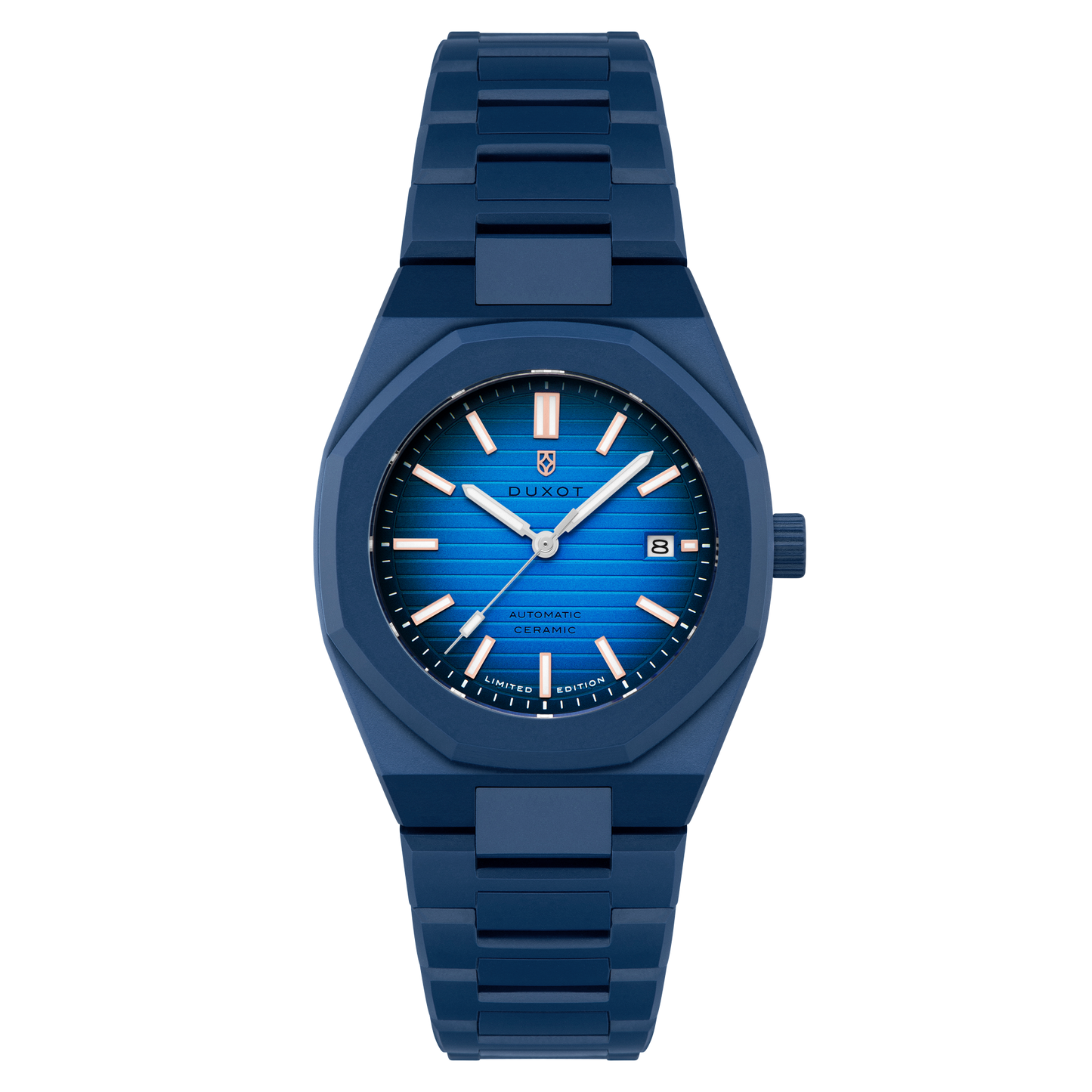 Duxot Men's 41mm Pamplona Automatic Lmt Ed Ceramic Bracelet Watch