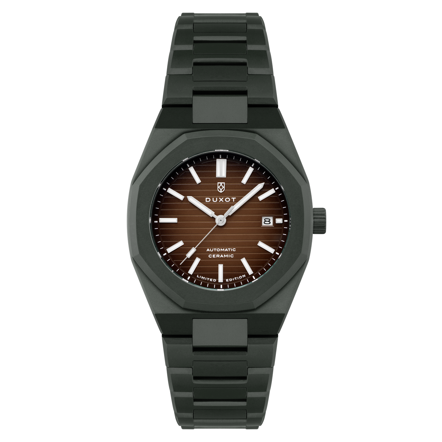 Duxot Men's 41mm Pamplona Automatic Lmt Ed Ceramic Bracelet Watch