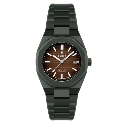 Duxot Men's 41mm Pamplona Automatic Lmt Ed Ceramic Bracelet Watch