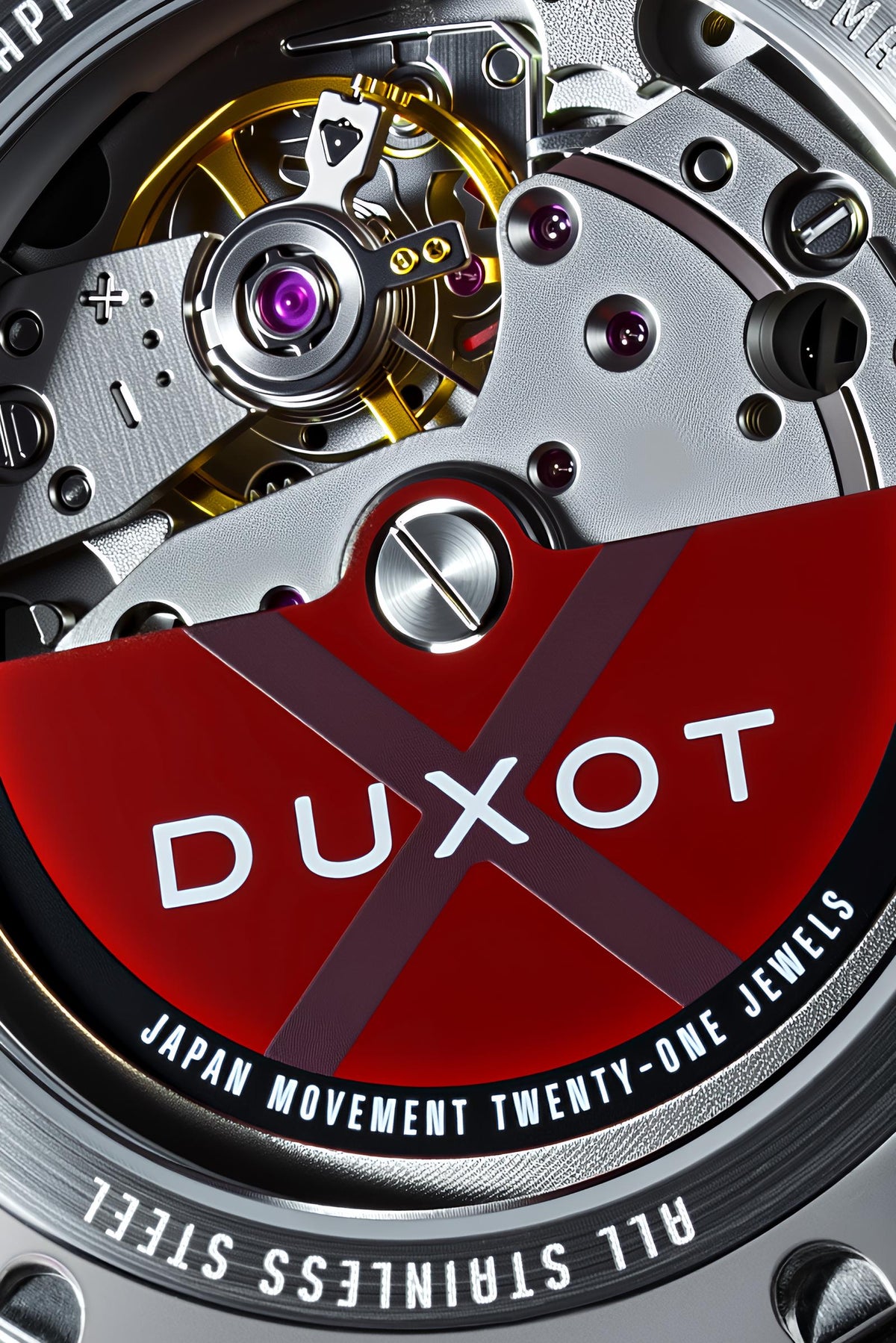Duxot Men's 37mm Taranto Automatic Date Bracelet Watch