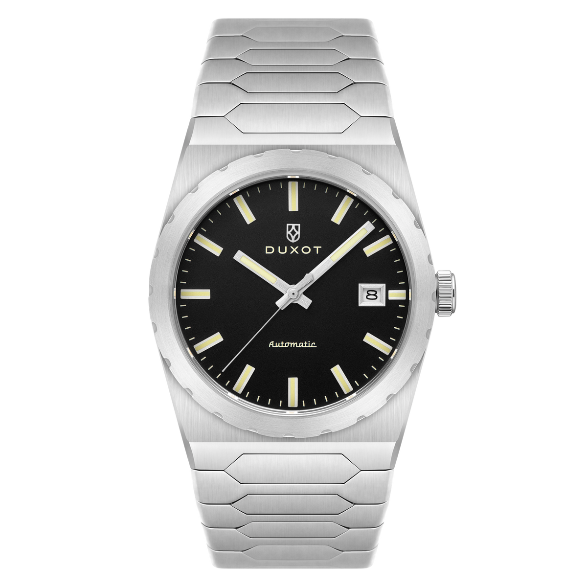 Duxot Men's 37mm Taranto Automatic Date Bracelet Watch