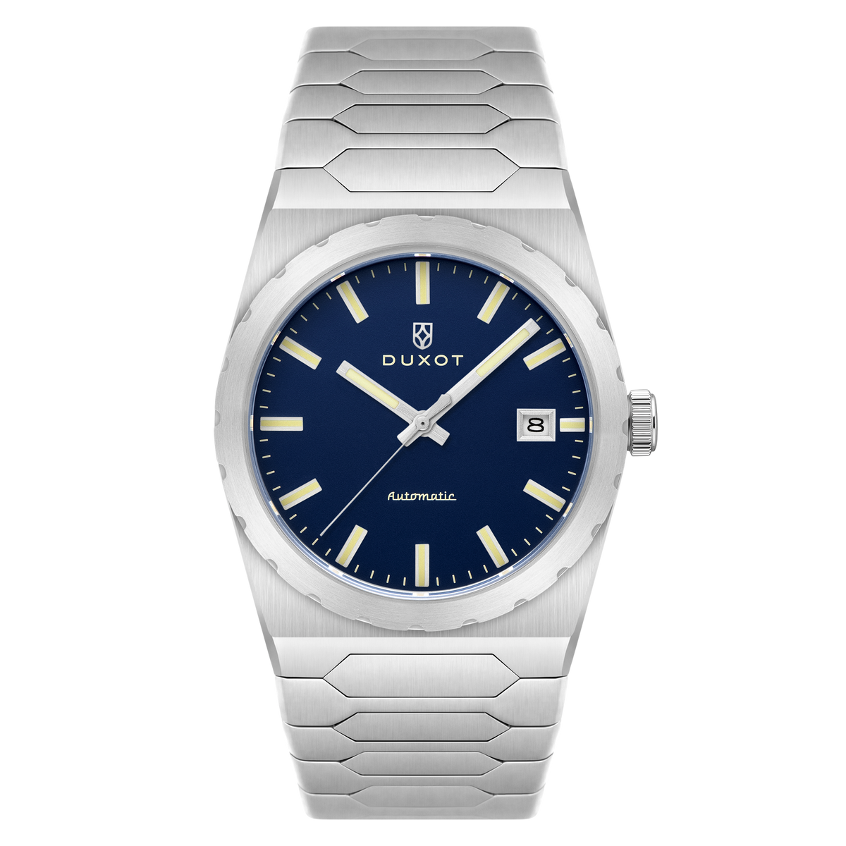 Duxot Men's 37mm Taranto Automatic Date Bracelet Watch