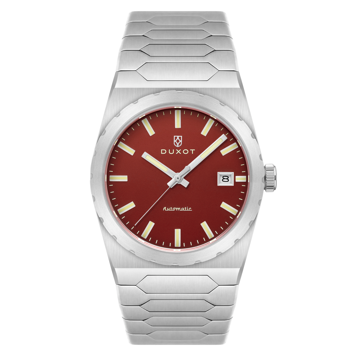 Duxot Men's 37mm Taranto Automatic Date Bracelet Watch