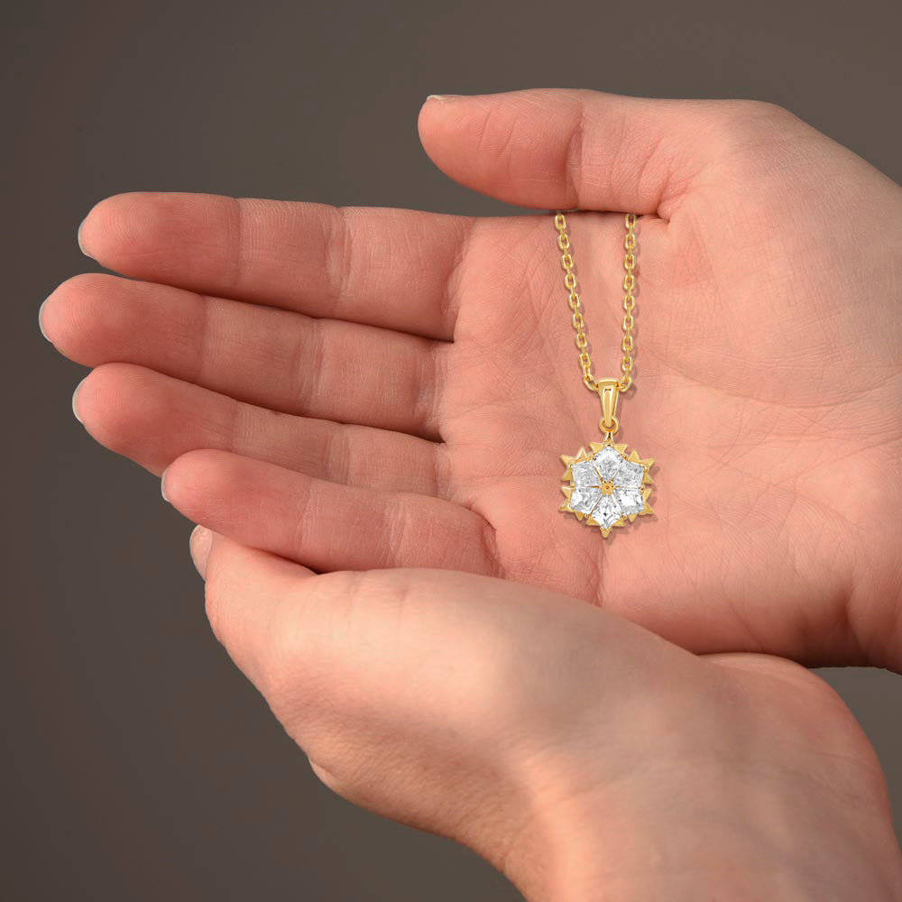 TRYNDI 18K Gold Plated "Dazzling Star" Swarovski Crystal Necklace
