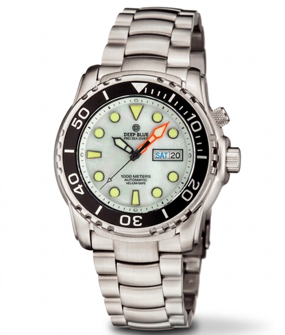Deep Blue 44mm Pro Sea Diver II Automatic Ceramic Bezel Bracelet Watch