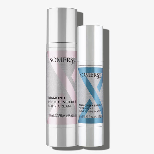Isomers Skincare "Diamond Reset" Diamond Peptide Spicule Body Cream and Overnight Mask Duo