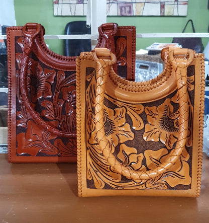 ALLE Handbags Baaly Hand Tooled Leather Hobo Bag