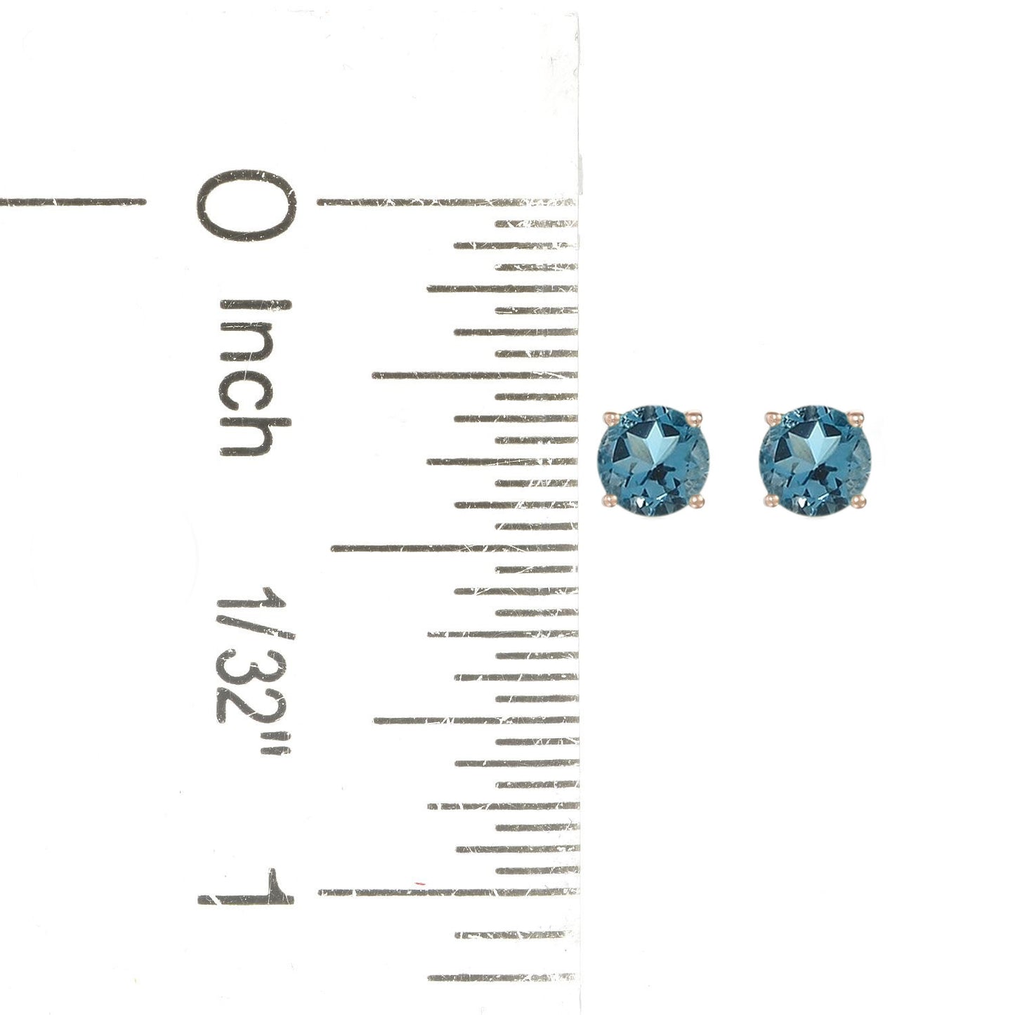 Gilded Lane 10K Gold 4mm Round Gemstone Stud Earrings