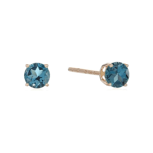Gilded Lane 10K Gold 4mm Round Gemstone Stud Earrings