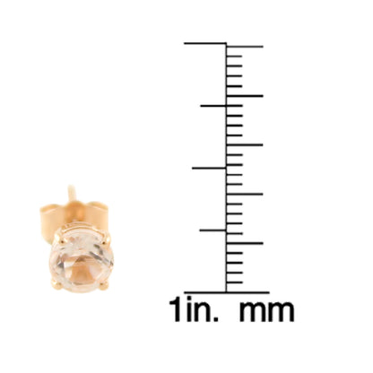 Gilded Lane 10K Gold 4mm Round Gemstone Stud Earrings