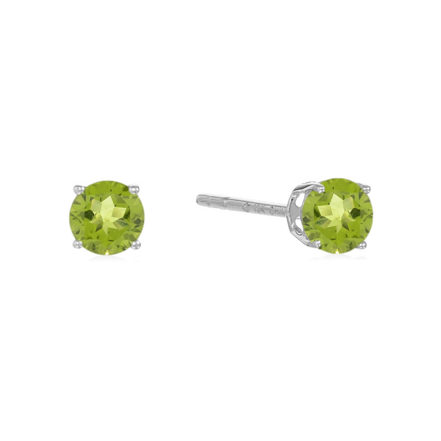 Gilded Lane 10K Gold 4mm Round Gemstone Stud Earrings