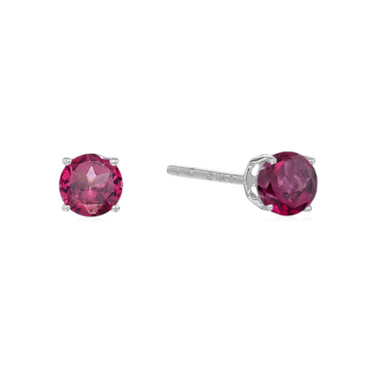 Gilded Lane 10K Gold 4mm Round Gemstone Stud Earrings