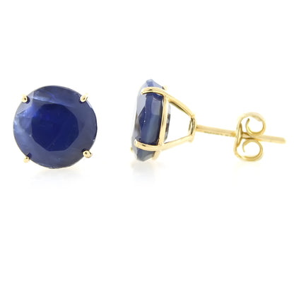 Gilded Lane 14K Gold 8mm Round Gemstone Stud Earrings