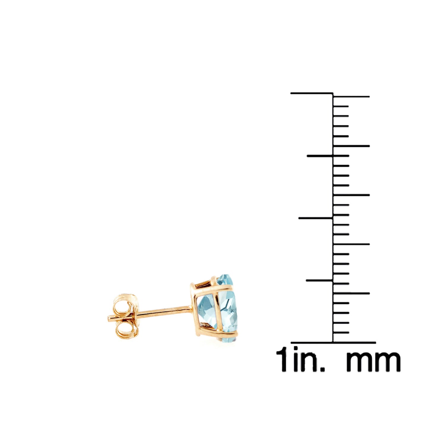 Gilded Lane 10K Gold 7x5mm Oval Gemstone Stud Earrings