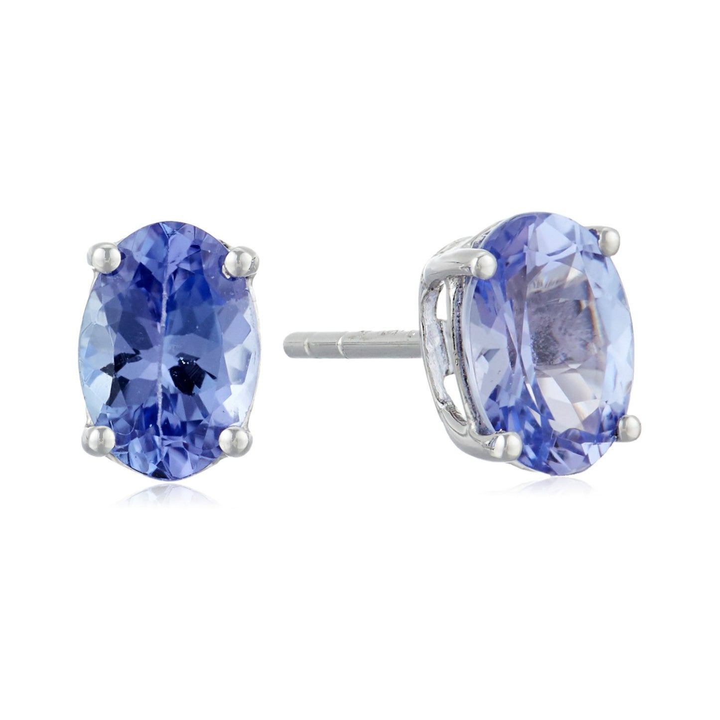 Gilded Lane 10K Gold 7x5mm Oval Gemstone Stud Earrings