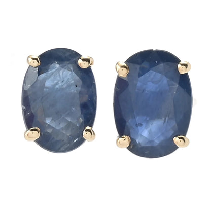Gilded Lane 10K Gold 7x5mm Oval Gemstone Stud Earrings