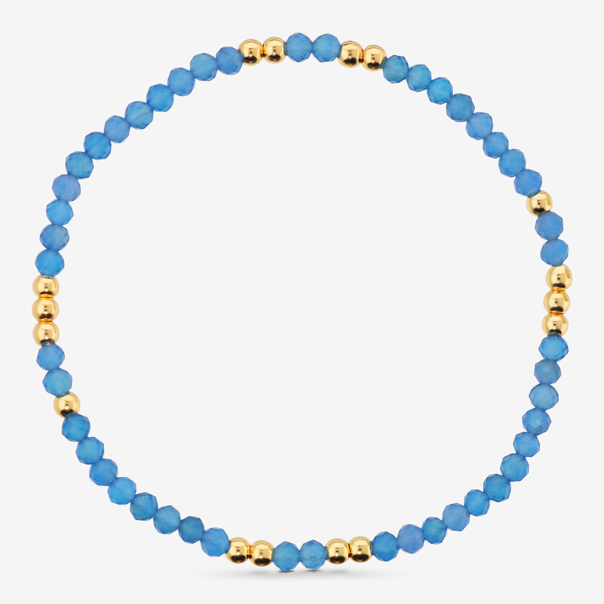 Toscana Italiana 18K Gold Plated Gemstone Bead Stretch Bracelet