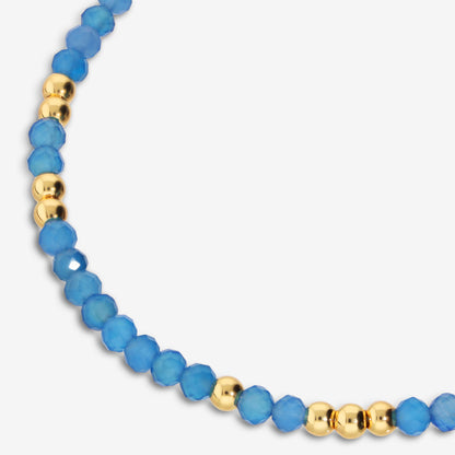 Toscana Italiana 18K Gold Plated Gemstone Bead Stretch Bracelet