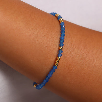 Toscana Italiana 18K Gold Plated Gemstone Bead Stretch Bracelet