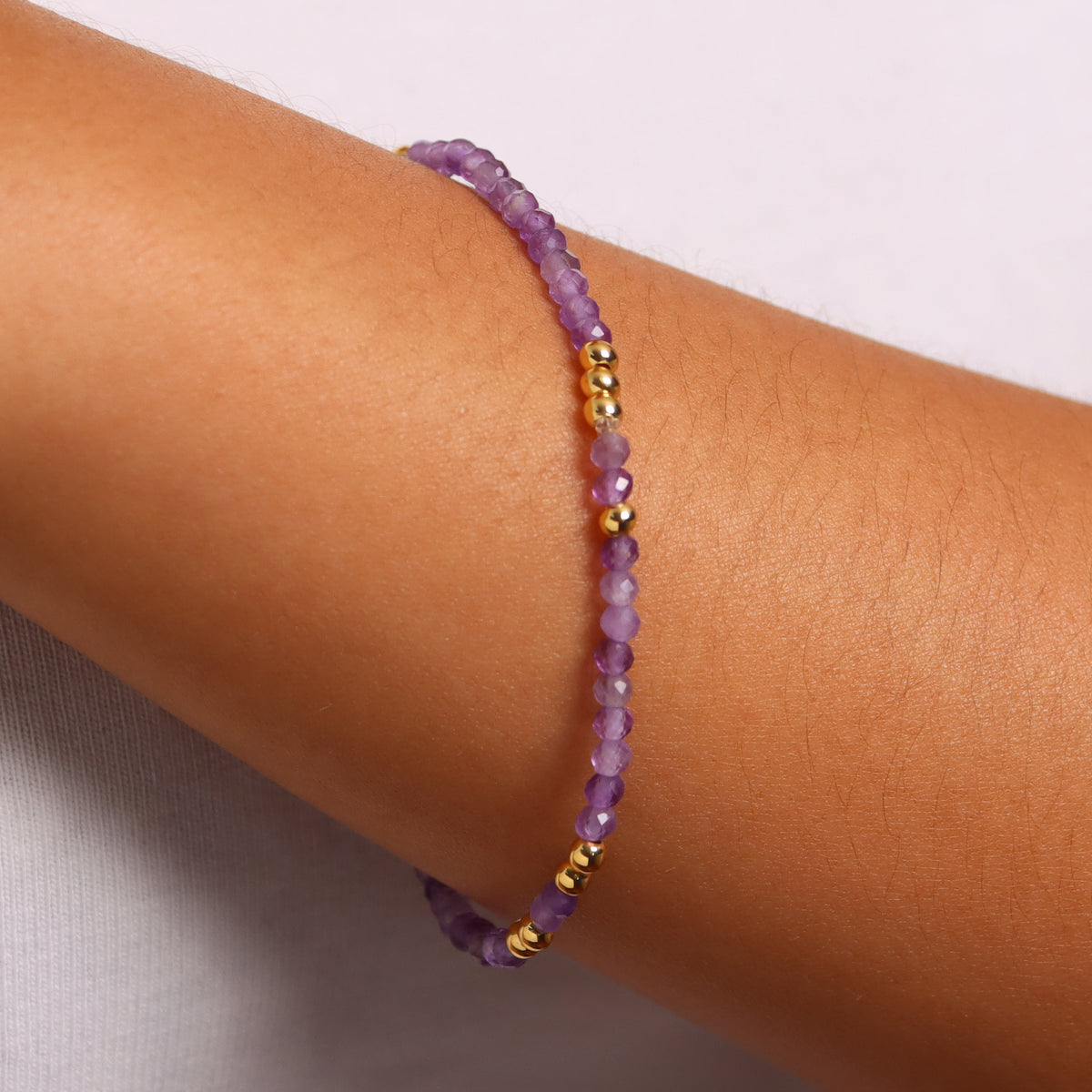 Toscana Italiana 18K Gold Plated Gemstone Bead Stretch Bracelet