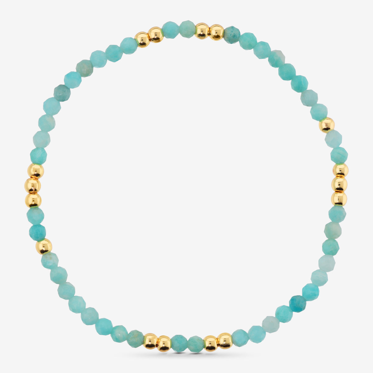 Toscana Italiana 18K Gold Plated Gemstone Bead Stretch Bracelet