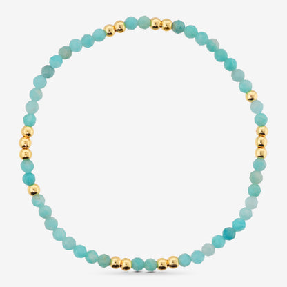 Toscana Italiana 18K Gold Plated Gemstone Bead Stretch Bracelet