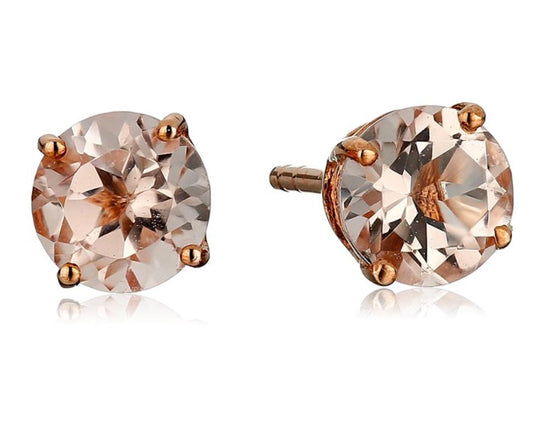 Gilded Lane 10K Gold 5mm Round Gemstone Stud Earrings