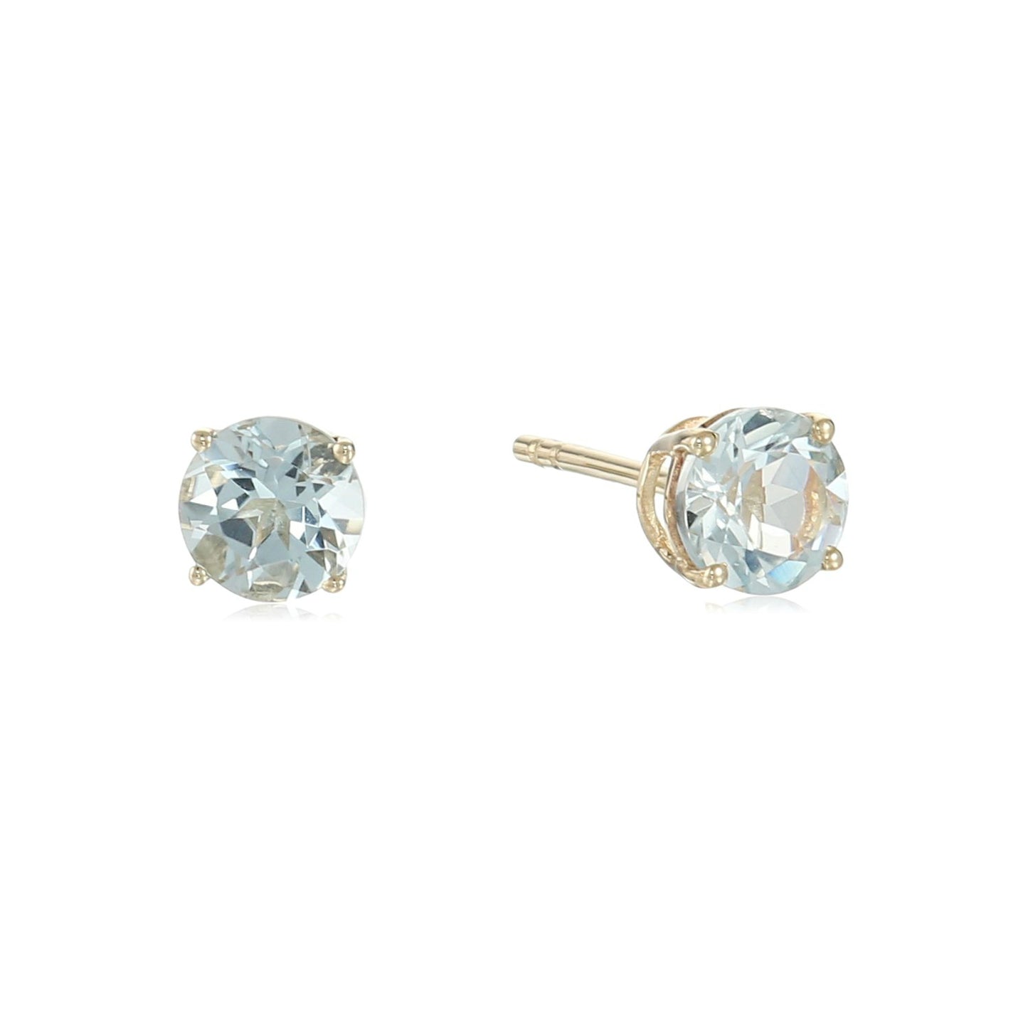 Gilded Lane 10K Gold 5mm Round Gemstone Stud Earrings