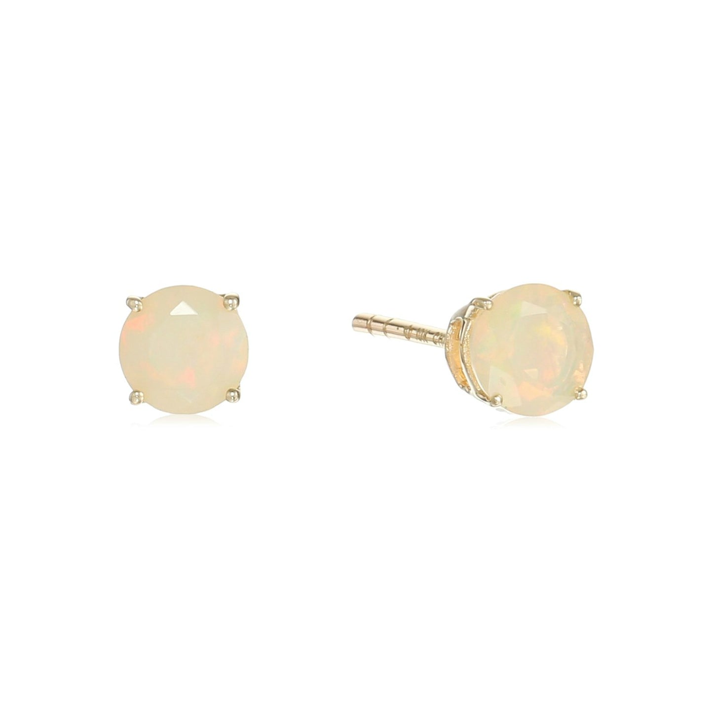 Gilded Lane 10K Gold 5mm Round Gemstone Stud Earrings