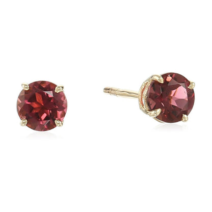 Gilded Lane 10K Gold 5mm Round Gemstone Stud Earrings