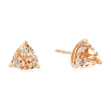 Gilded Lane 10K Gold 6mm Trillion Gemstone Stud Earrings