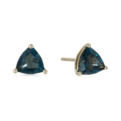 Gilded Lane 10K Gold 6mm Trillion Gemstone Stud Earrings