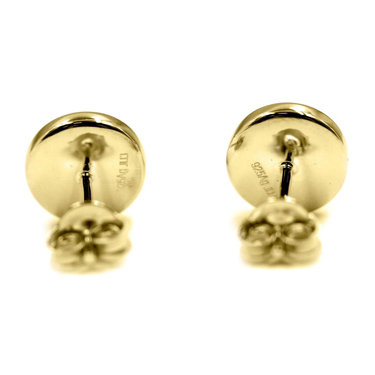 Sterling Silver 7mm Sleeping Beauty Turquoise Bezel-Set Stud Earrings