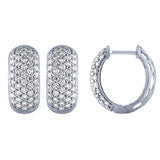 Morris & David 14K Gold Diamond Pave Huggie Hoop Earrings