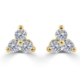 Sabrina Designs 14K Gold 0.24ctw Diamond 3-Stone Stud Earrings
