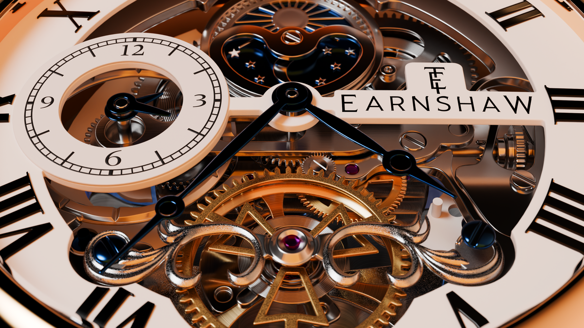 Thomas Earnshaw Men's 44mm Longitude Automatic Skeletonized Strap Watch